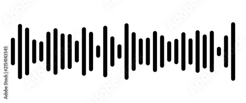 Canvastavla Sound wave recording level equalizer bar design element isolated on transparent