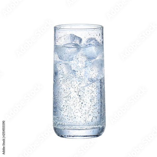 Cold drink with condensation on glass filled with ice cubes refreshing png image