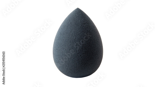 Foto Dark grey cosmetic makeup blender sponge isolated on transparent background for