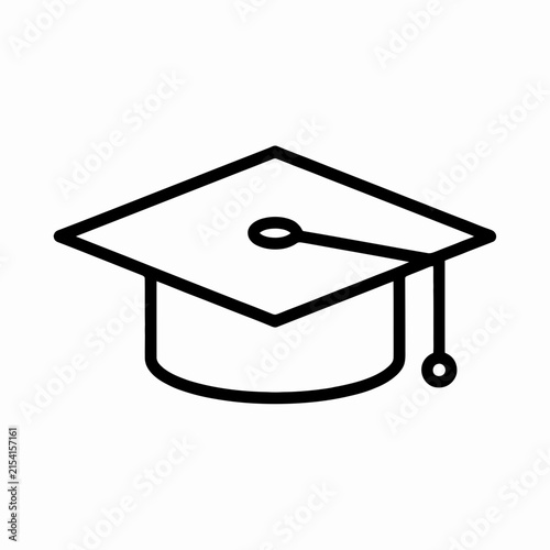 Graduation Cap Icon Isolated Design