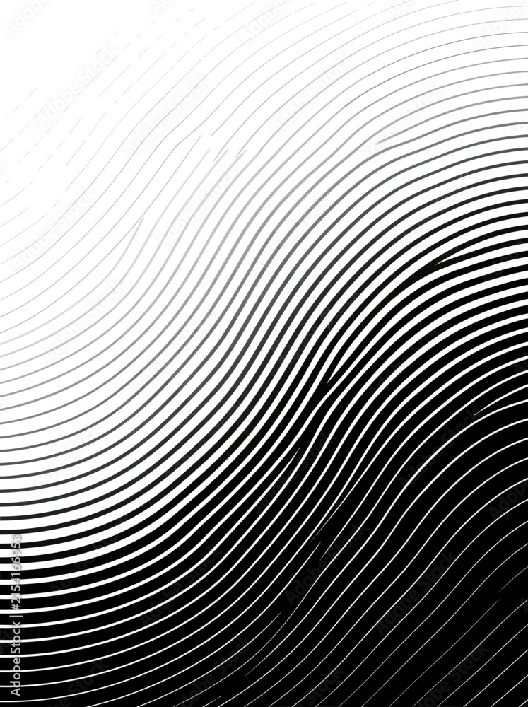 Fototapeta premium Modern abstract black and white transition background featuring many smooth