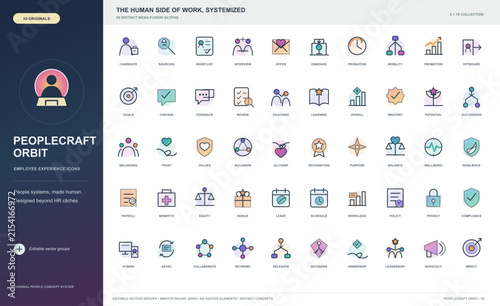 Organic growth icons with varied shapes for business or technology concepts on a clean white background vector illustration