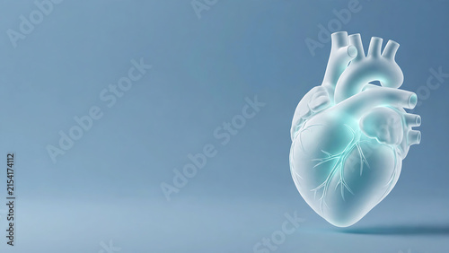 Heart Digital Illustration Showing Human Cardiovascular Health and Medicine