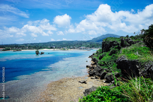 Obraz na plátně coastal line of okinawa in summer