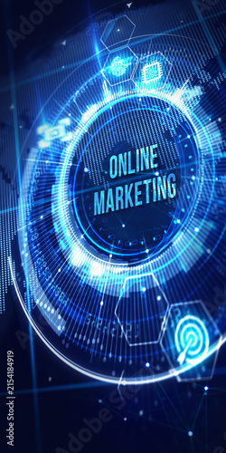 Digital Marketing Technology Solution for Online Business Concept. Business, Technology, Internet and network concept. 3d illustration