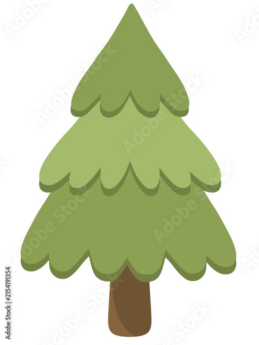 pine tree hand drawn kids core simple illustration