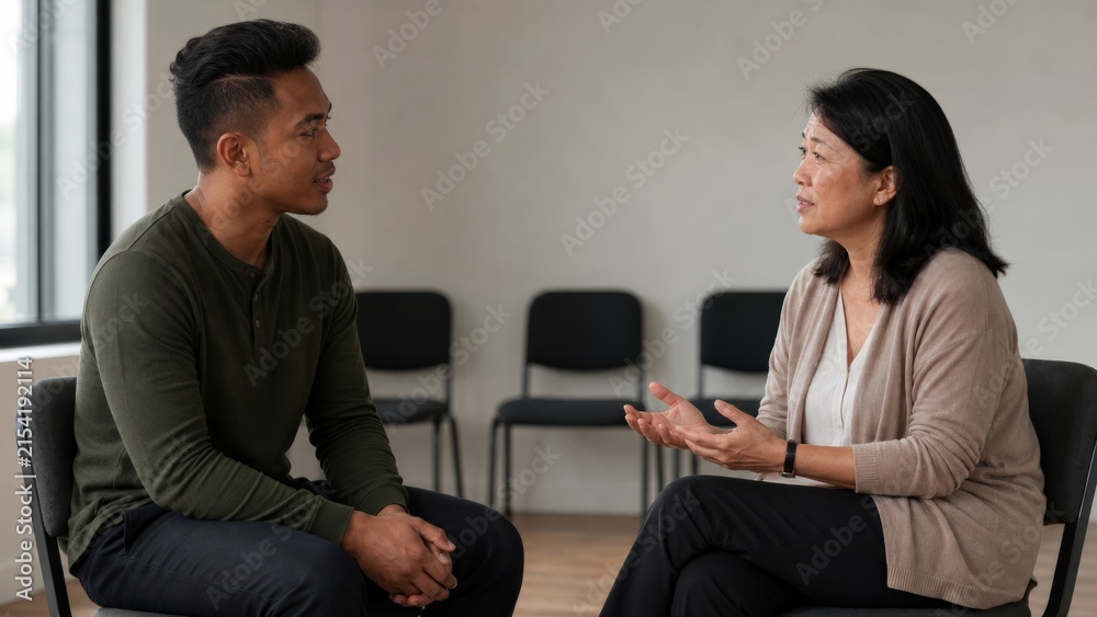 Fototapeta premium Community Violence Intervention Training Prevention Facilitators Room