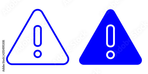 warning alert icon set with outline and solid triangle symbols for safety hazard notice emergency caution and security PNG