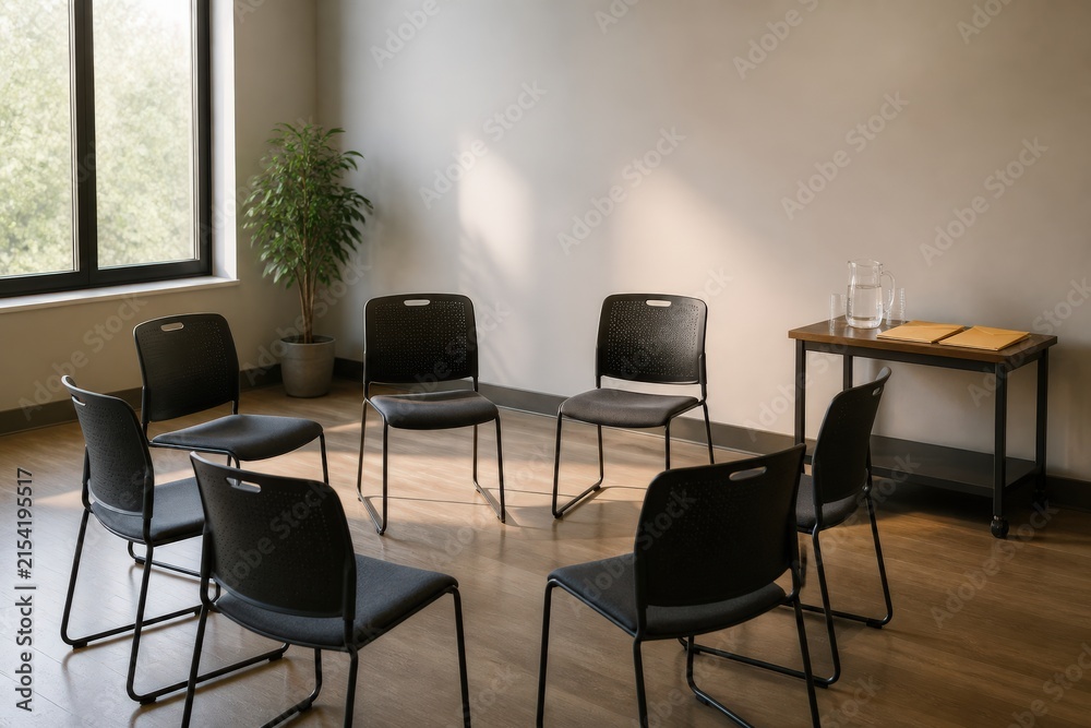 Fototapeta premium Community Violence Intervention Empty Meeting Room Prepared Hospital