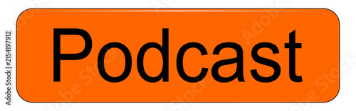 Podcast Button on white background - illustration