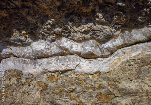 Photography A mineral vein cutting through the host rock, a classic geological structure formed through hydrothermal deposition