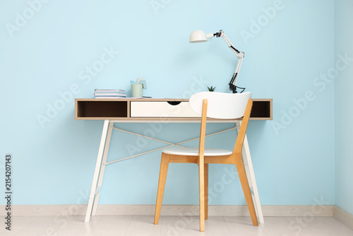 Modern workplace with desk ...