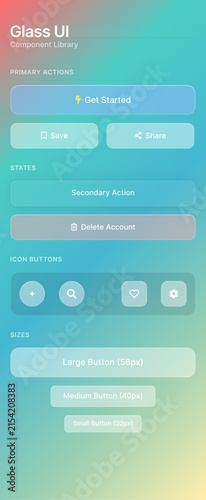 Glassmorphic button kit