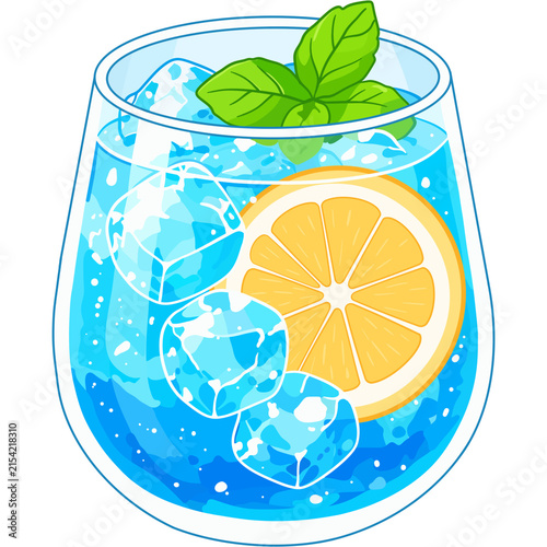 Cute Blue Ocean Soda 