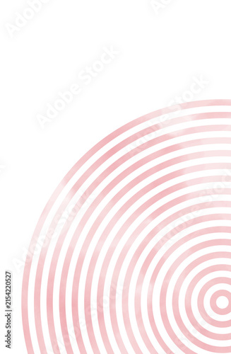 ダスティローズの水彩同心円ライン背景（透過PNG）｜Dusty Rose Watercolor Concentric Circle Lines Background (Transparent PNG)