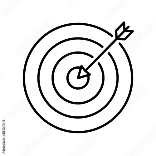Target with Arrow Hitting Bullseye Representing Business Goal Achievement and Success