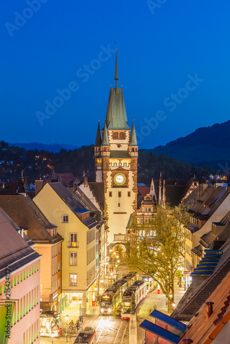 Germany, Baden-Wuerttemberg, Freiburg, Old town, View to Martin's Gate, city gate