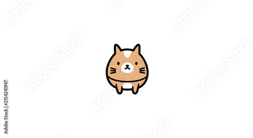 Adorable Round Ginger Cat Mascot Design