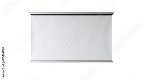 Projection screen for home cinema or office presentation isolated on transparent background