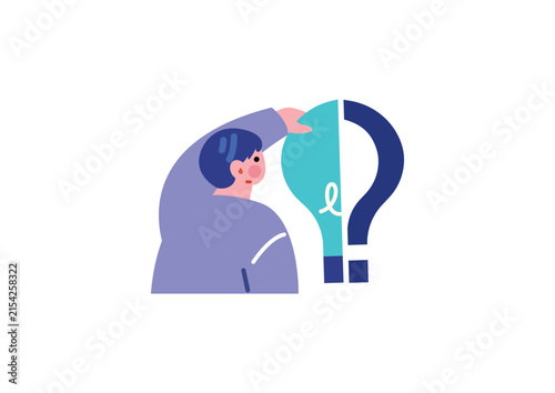 Foto 問題解決するビジネスマンのイラスト