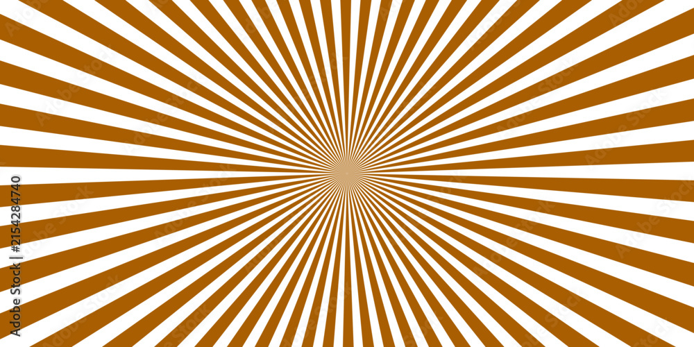 Obraz premium Sunburst pattern in warm beige and white color, abstract graphic background with radiating lines emanating from the center.