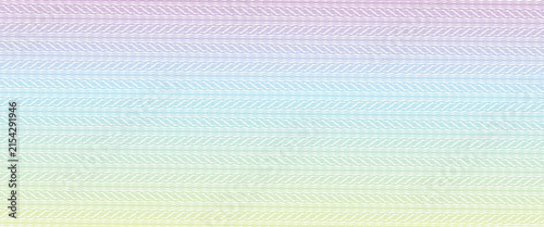 Guilloche passport rainbow watermark intersecting wavy lines with pastel rainbow gradient background
