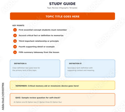 Study Guide Vector Infographic Template