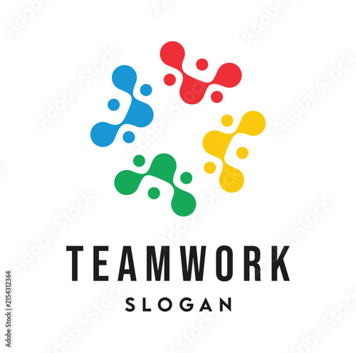 Teamwork Logo Design template Illustration Vector