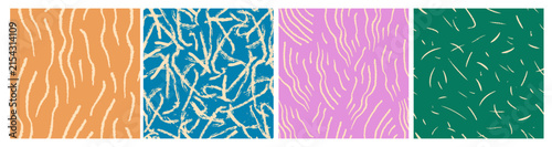 Seamless patterns, abstract backgrounds with doodle lines. Minimal modern sea...