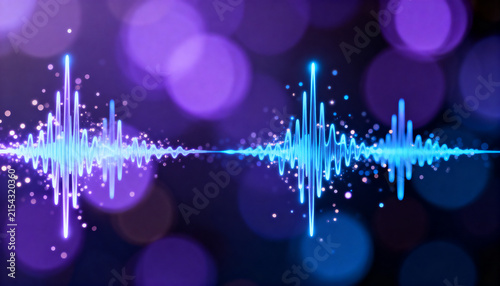 glowing soundwave shifting distorting voice clone visualization