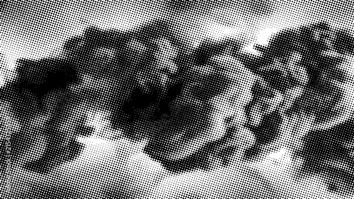 HALFTONE  ABSTRACT BACKGROUND BLACK AND WHITE