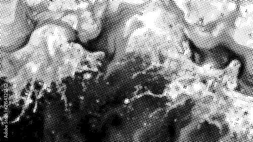 HALFTONE  ABSTRACT BACKGROUND BLACK AND WHITE