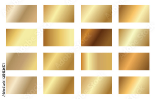Foto Luxury gold gradient collection and radial metallic mesh palettes