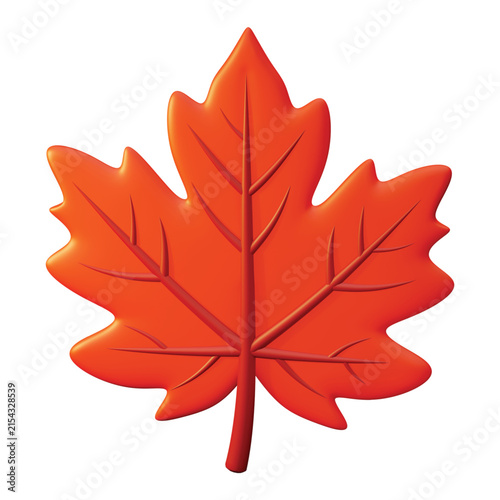 3d rendering icon Maple leaf