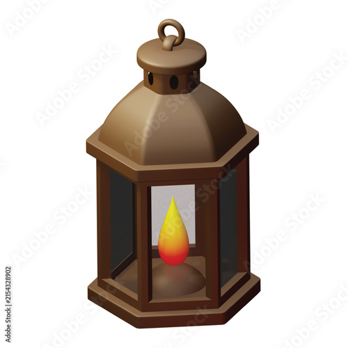 3d rendering icon Lantern light