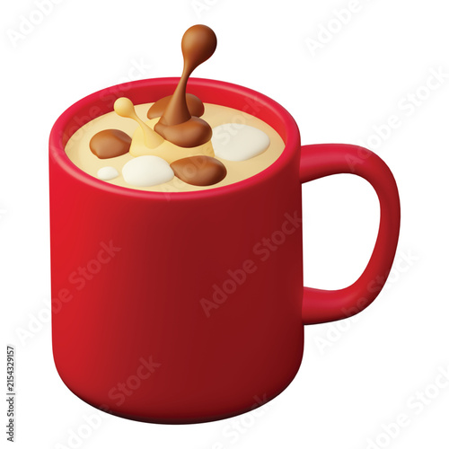 3d rendering icon Hot cocoa