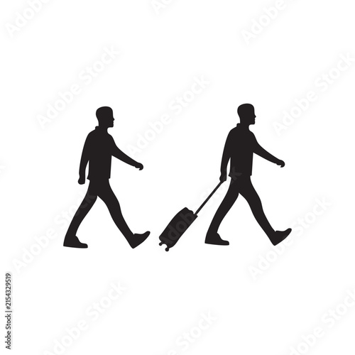 Hiking Adventure – Backpacker Walking with Trekking Pole