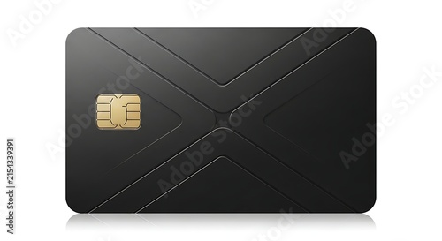 Black Minimalist Matte Credit Card Mockup