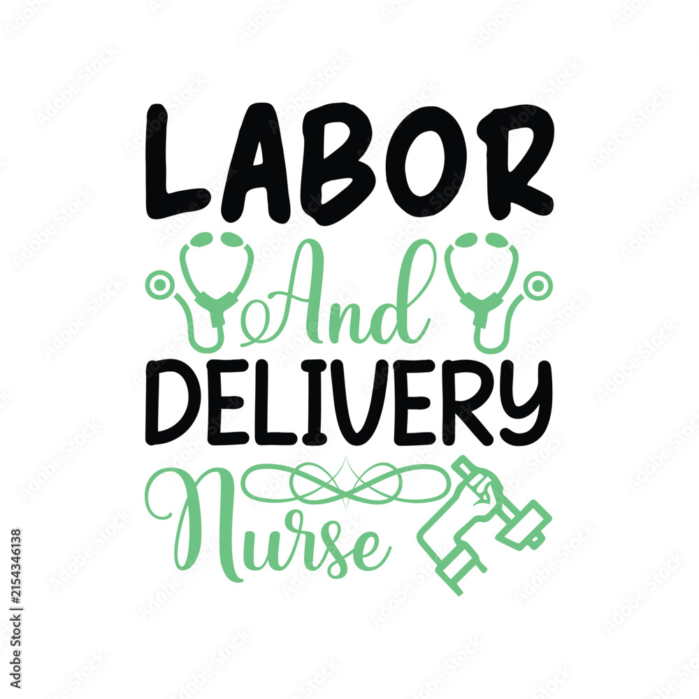 Naklejka premium Labor and delivery nurse