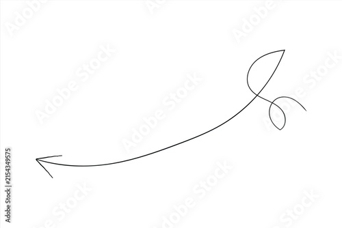 Hand drawn arrow, doodle style vector illustration