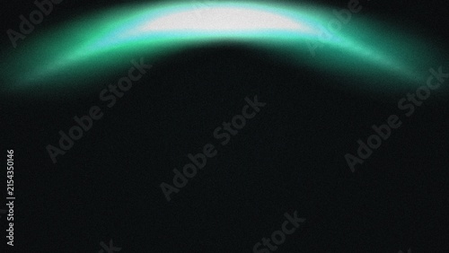 Bild auf Leinwand Mysterious glowing green arch in dark night sky Background