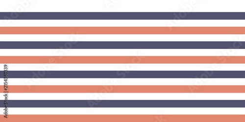 Seamless pattern of horizontal stripes in navy blue, coral, and white.