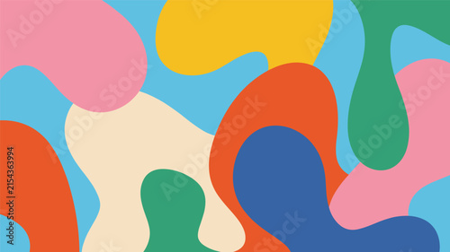 Vibrant Abstract Organic Shapes Background vector illustration