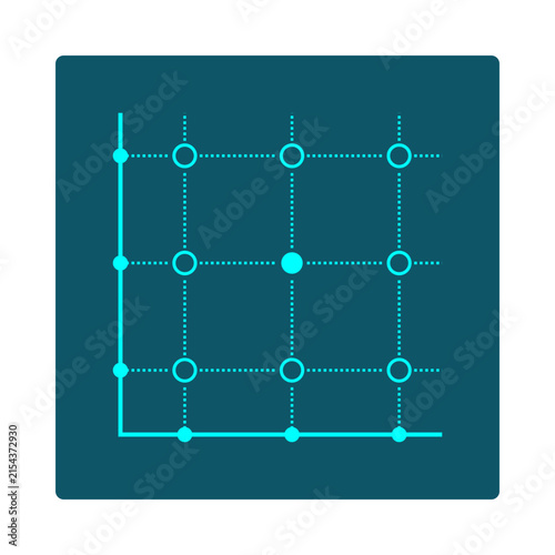 Cartesian Product icon: two sets of points on perpendicular axes linked by a dashed grid, each crossing marked as one ordered pair combination