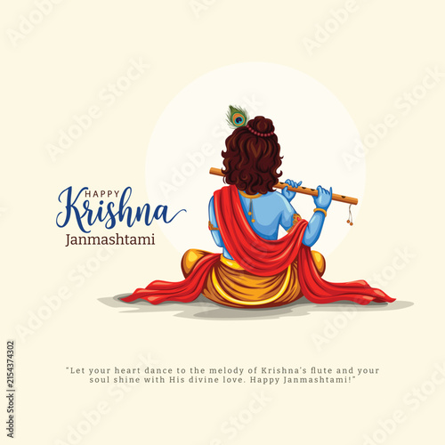 Obraz na plátne dahi handi Hindu festival of happy  lord shree krishna god born janmashtami