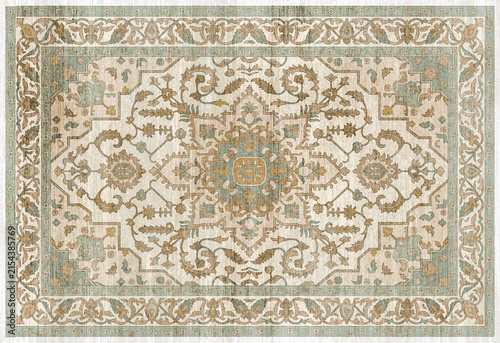 Bild auf Leinwand Navajo and kilim printed Carpet with trending colors and texture in high resolut