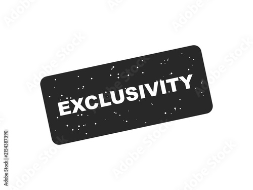 Bild auf Leinwand Grunge style stamp with the word exclusivity on black background