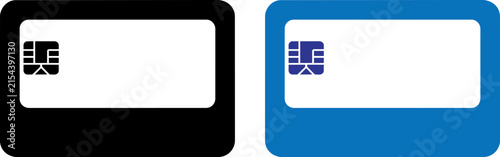 Vector illustration of Sim card vector icons, mobile phone chip set, black and blue cellular data cards isolated on Transparent Background