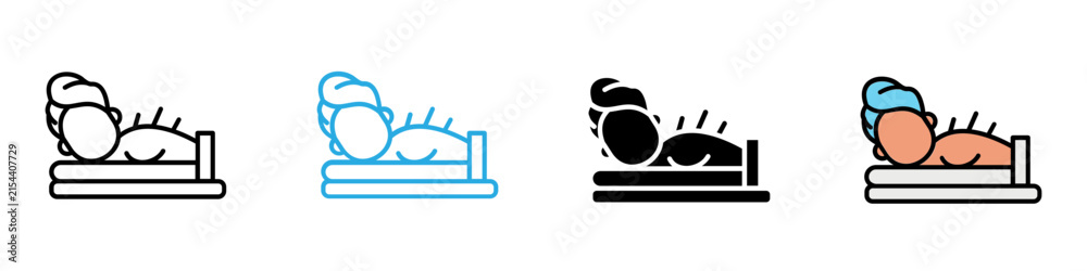 Obraz premium Acupuncture multi - style icon design concept