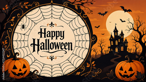 halloween background with pumpkin